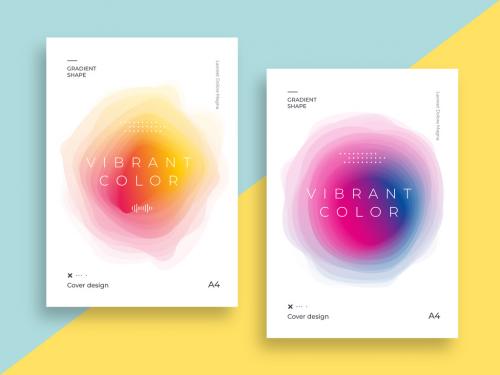 Adobe Stock - Modern Poster Layout Set with Gradient - 452613000