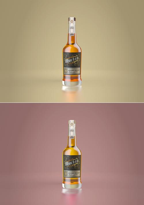 Adobe Stock - Whiskey Glass Bottle Mockup - 452796825