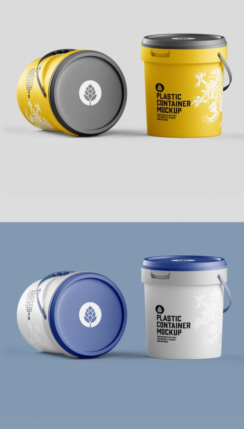 Adobe Stock - Plastic Paint Bucket Mockup - 452796838