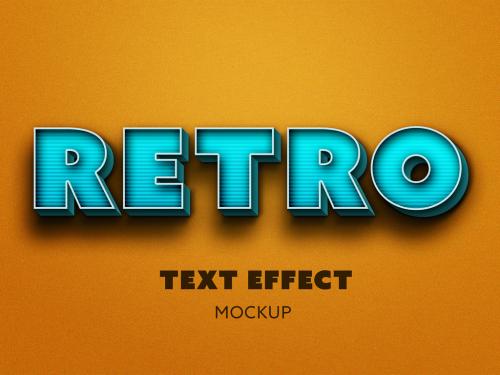Adobe Stock - Retro Text Effect Mockup - 452992218