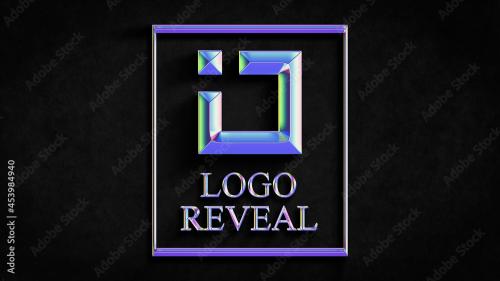 Adobe Stock - Simple Holographic Logo Reveal - 453984940