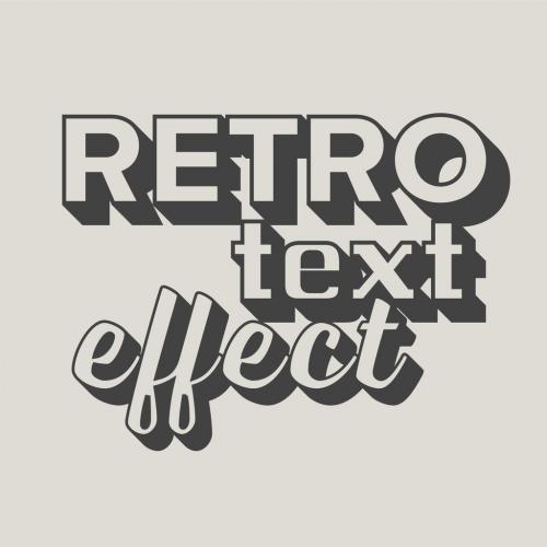 Adobe Stock - Simple Editable Retro Text Graphic Style Effect with Shadow - 454210429