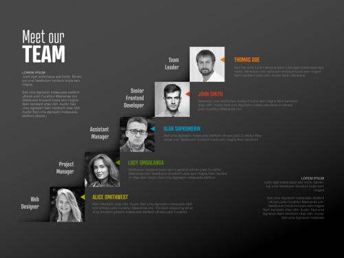 Adobe Stock - Meet Our Team - Dark Company Team Presentation Layout - 454210435