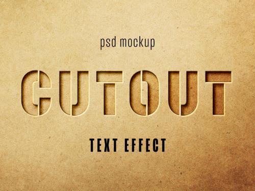 Adobe Stock - Cutout Text Effect Mockup - 454407676