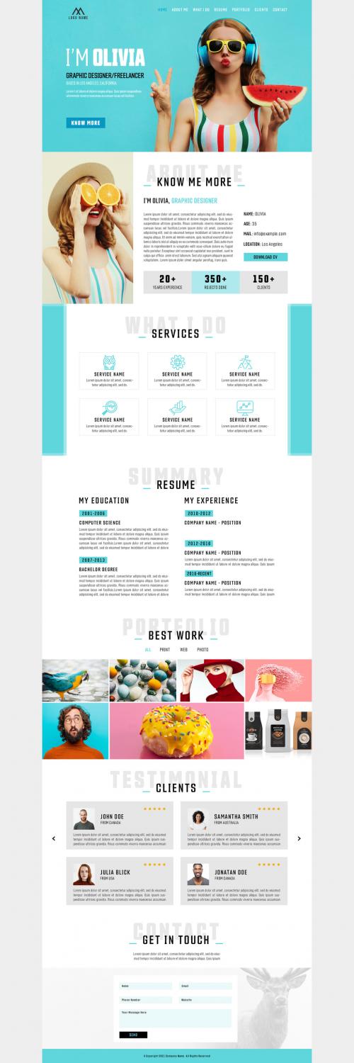Adobe Stock - Personal Website Layout - 454407677