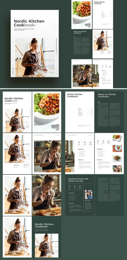 Adobe Stock - Cook Book Recipe Book Layout - 454605450