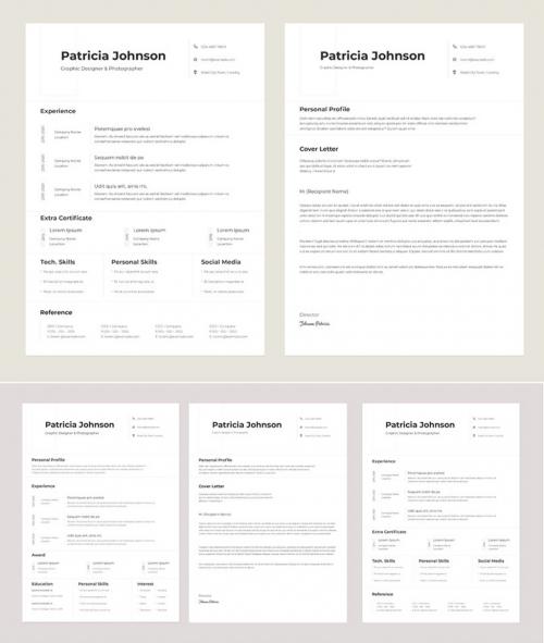 Adobe Stock - Black and White Resume - 454607742