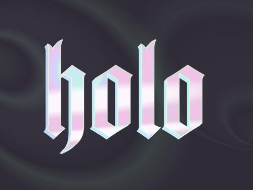 Adobe Stock - Holographic Style Text Effect - 455778320