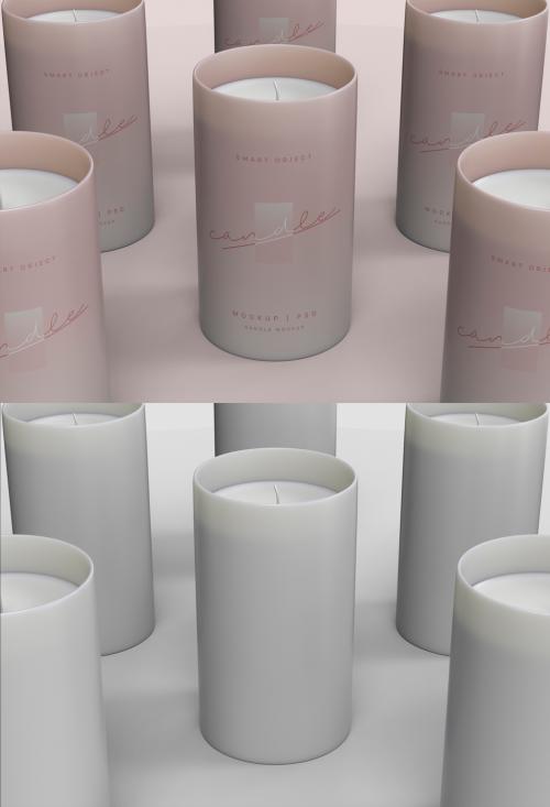 Adobe Stock - Set of Candles Mockup - 456090689