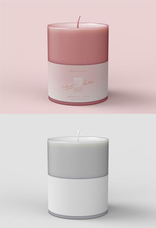 Adobe Stock - Label in Candle Mockup - 456090707