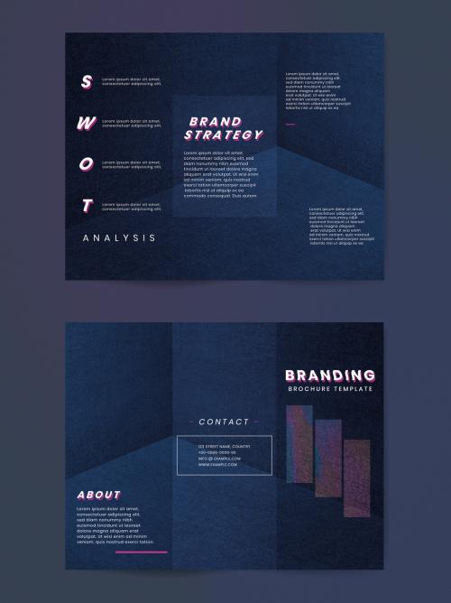 Adobe Stock - Dark Blue Branding Brochure Layout - 456812640