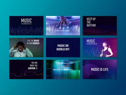 Adobe Stock - Music Equalizer Digital Layout for Entertainment Tech Ad Banner - 456812704