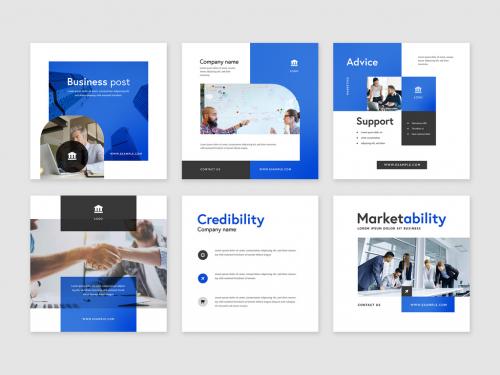 Adobe Stock - Blue Business Corporate Layouts for Social Media - 456958615