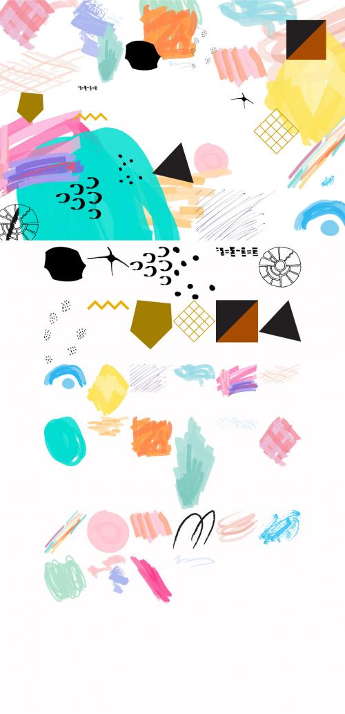 Adobe Stock - Set of Artistic Hand Drawn Scribbles with Marker and Ink - 457414466