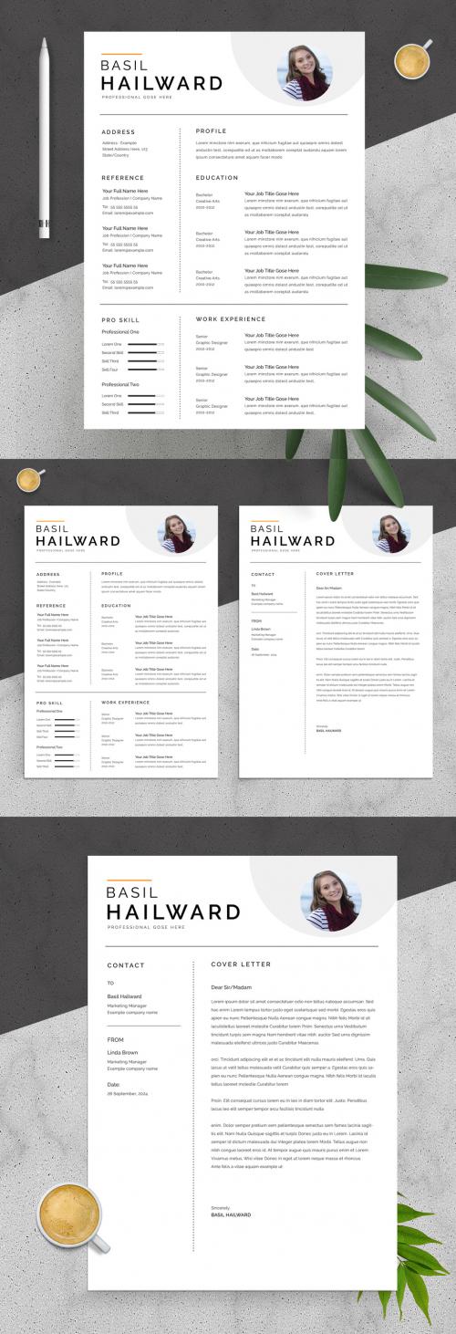 Adobe Stock - Clean Professional Resume Layout - 458354995