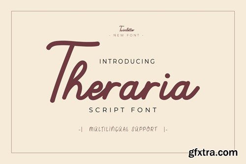 Theraria - Script Monoline Font KSNHKBK
