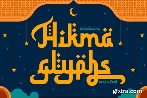 Hikma Glyphs - Arabic Style Font 72SUJ66