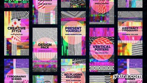 Videohive Glitch Colorful Collages 50946083