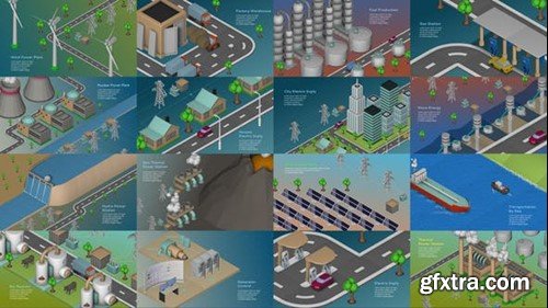 Videohive Energy And Industry Scenes And Elements 30808701