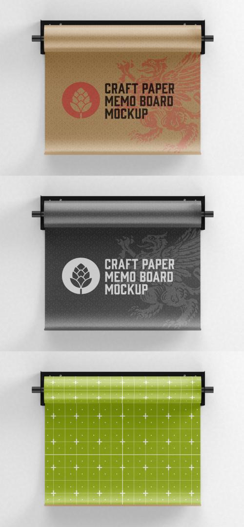 Adobe Stock - Craft Paper Memo Board Mockup - 458571253