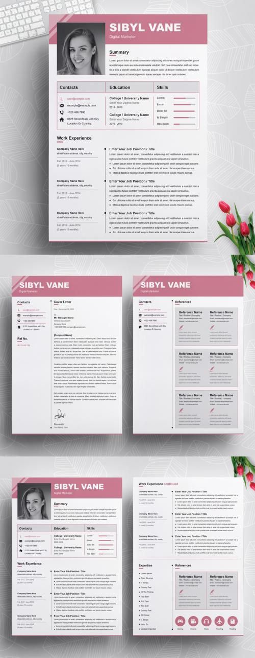 Adobe Stock - Clean and Professional Resume Layouts - 458575775