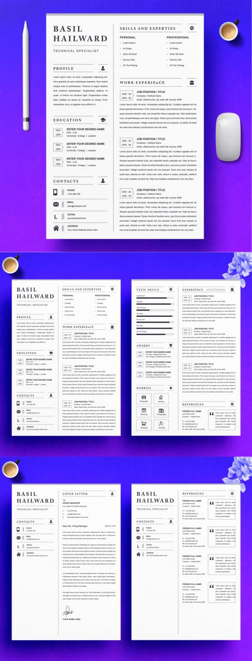 Adobe Stock - Clean and Professional Resume Layout - 458575782