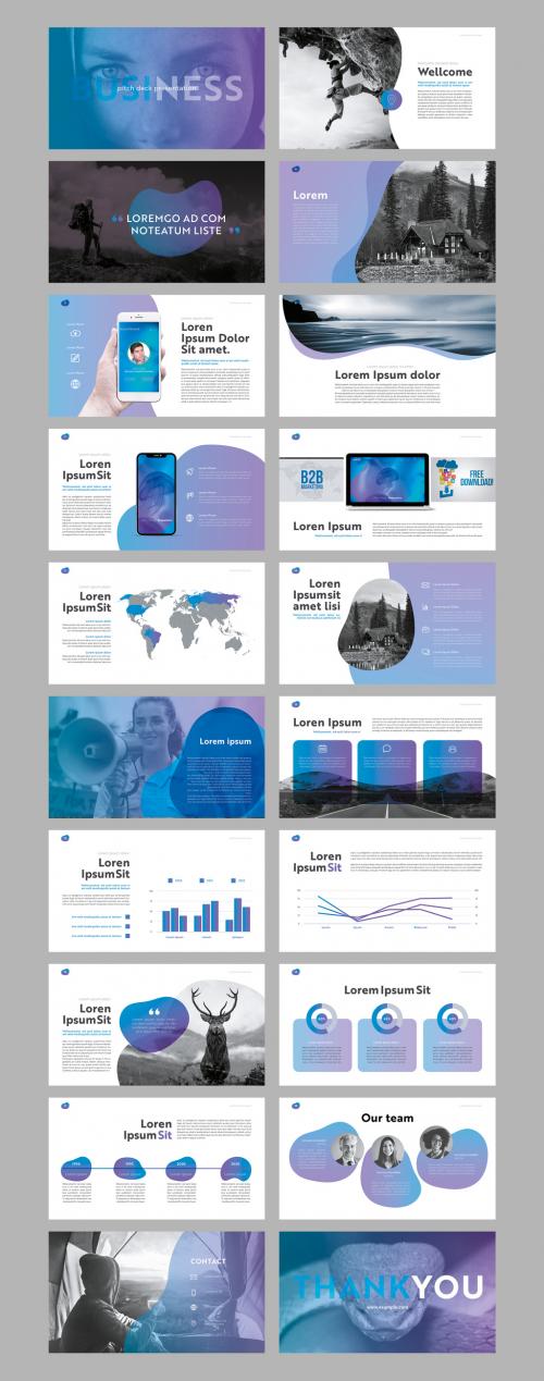 Adobe Stock - Gradient Forms Style Pitch Deck Layout - 459755389