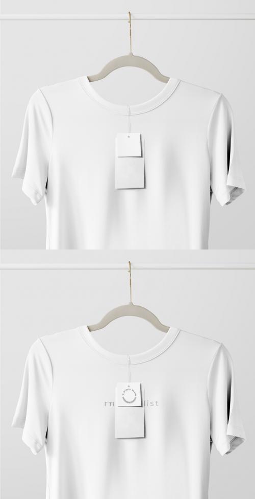 Adobe Stock - Simple T-Shirt and Label Mockup - 460389878