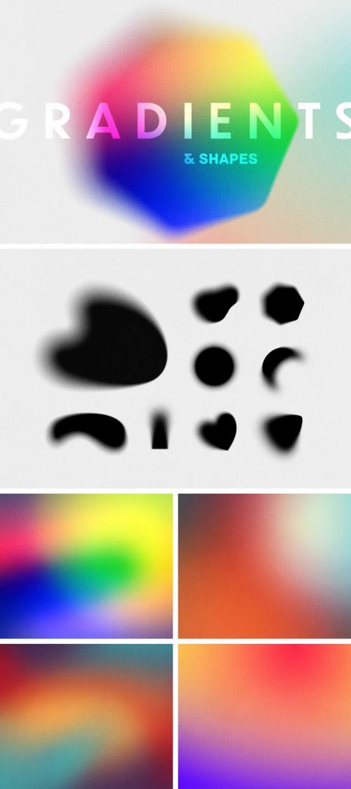 Adobe Stock - Abstract Gradient Textures and Shapes - 460400816