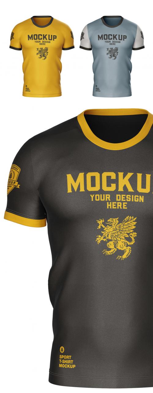 Adobe Stock - Men’S Sports T Shirt Mockup - 460400855