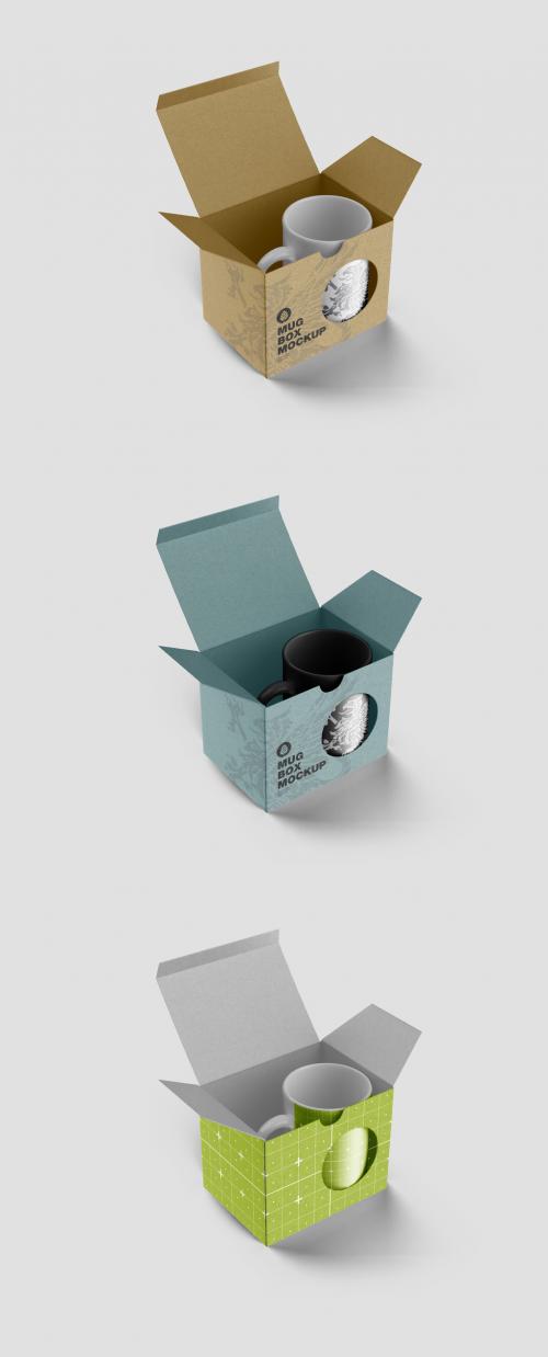 Adobe Stock - Cardboard Box with Mug Mockup - 460400922