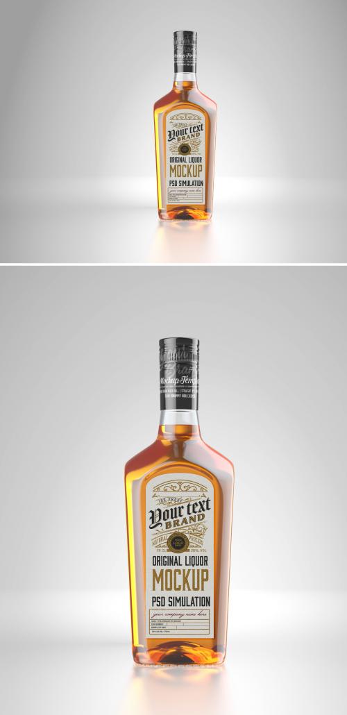 Adobe Stock - Color Liquor Glass Bottle Mockup - 460400983