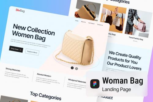 Woman Bag Landing Page Figma