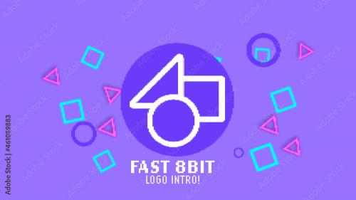Adobe Stock - Fast 8Bit Logo Intro - 461089883