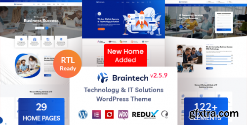Themeforest - Braintech - Technology & IT Solutions WordPress Theme 29621951 v2.5.9 - Nulled