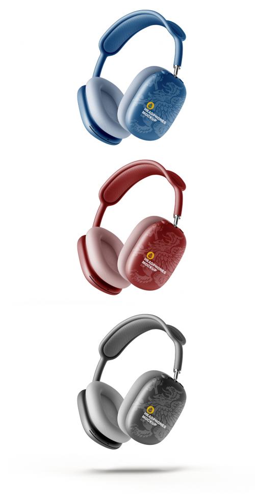 Adobe Stock - Headphones Mockup Half Side View - 461120812