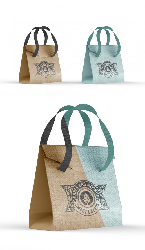 Adobe Stock - Kraft Paper Shopping Bag Mockup - 461120865
