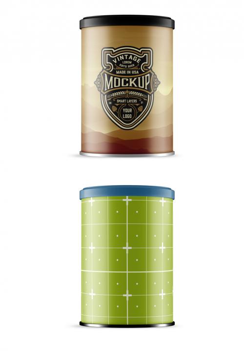 Adobe Stock - Coffee Tin Can Mockup - 461121094