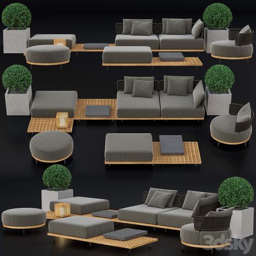 Set of Minotti Quadrado furniture