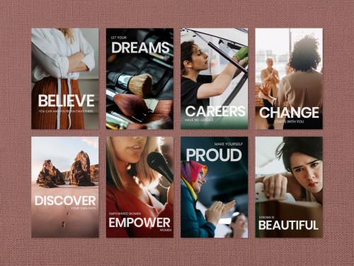 Adobe Stock - Women Empowerment Career Template for Social Post - 461122716