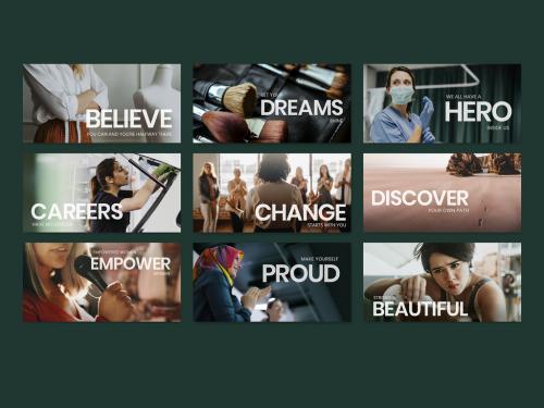 Adobe Stock - Women Empowerment Career Layout with Inspirational Quotes - 461122761