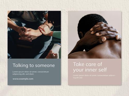 Adobe Stock - Mental Health Poster Layout - 461123430