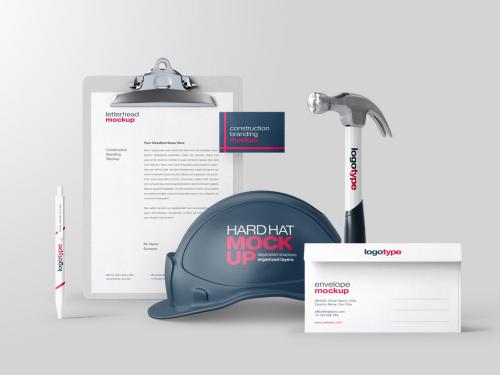 Adobe Stock - Construction and Architecture Branding Stationery Mockup - 461124302