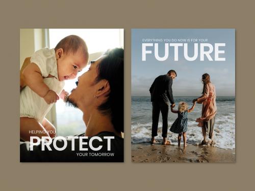 Adobe Stock - Printable Family Health Insurance Flyer Layout - 461125799