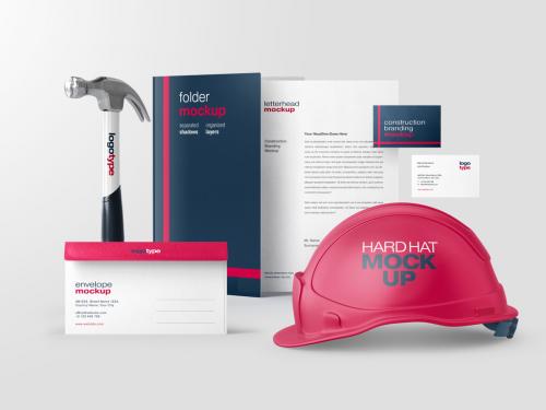 Adobe Stock - Construction and Architecture Branding Stationery Mockup - 461126138