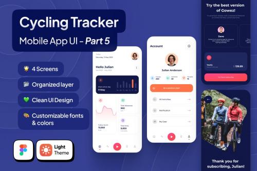 Cycling Tracker Mobile App Light Mode - Part 5