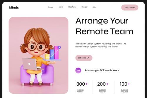 Arrange - Remote Job Website Hero