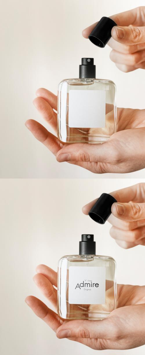Adobe Stock - Perfume Bottle Mockup in Minimal Style - 461338220