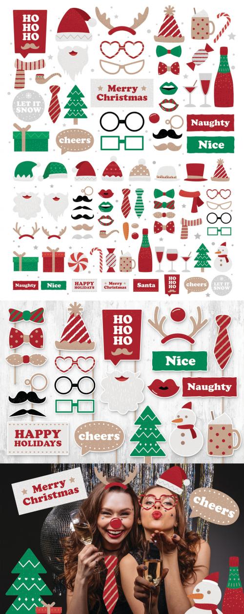 Adobe Stock - Christmas Clipart Illustrations Digital Props Photo Overlays - 461500652