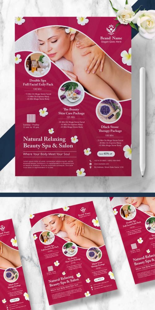 Adobe Stock - Pink Beauty & Spa Flyer Layout - 461520302